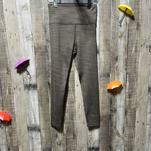 ATHLETA ELATION SPACE DYE 7/8 TIGHT COFFEE HOUSE BROWN - Picture 2 of 7